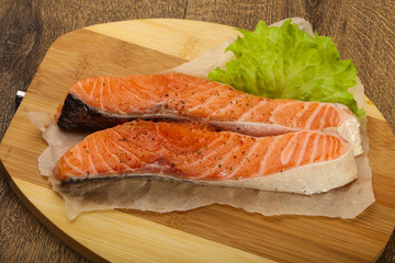 Raw salmon