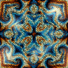 Fototapeta na wymiar Seamless background pattern. Decorative geometric mosaic pattern on blur background.