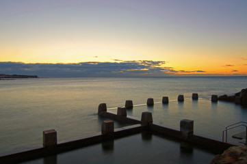 A dawn time at Coogee rock pool, Sydney, Australia
