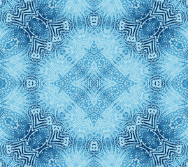 Fototapeta premium Bright blue abstract concentric pattern