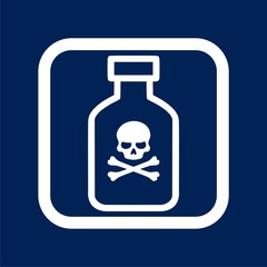 Deadly poison bottle with crossbones label vector illustration