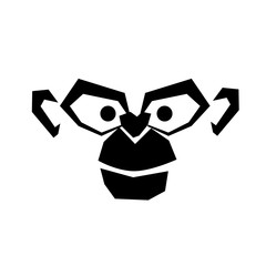 shiluette face monkey