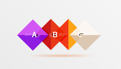 Geometric abstract background with option infographic