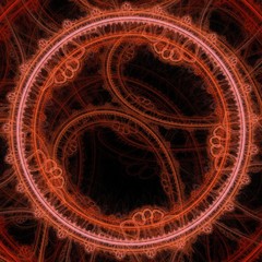 Fractal generated abstract circle background