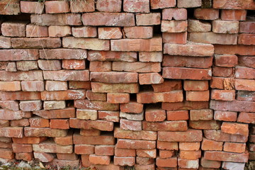 Mauer aus Ziegelsteinen (Backsteinen)