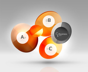 Circle modern business infographics design template