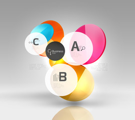 Glass circle infographics