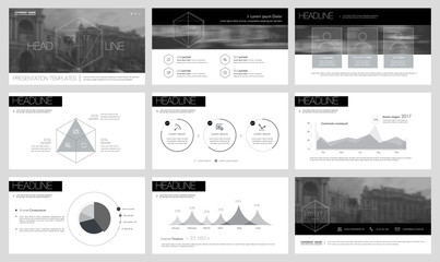 Black elements for infographics on a white background. Presentation templates. Use in presentation, flyer and leaflet, corporate report, marketing, advertising, annual report, banner.