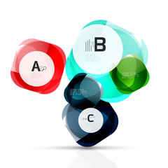 Squares on white with sample text