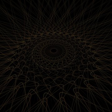 Fractal generated abstract wired ripples background