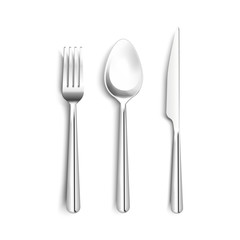 Metal Cutlery Realistic Set