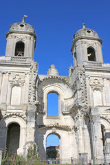 Fototapeta na wymiar Ruined Abbey of St Jean D'Angely, France
