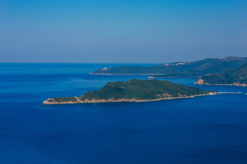 Fototapeta na wymiar The island of St. Nicholas in Montenegro