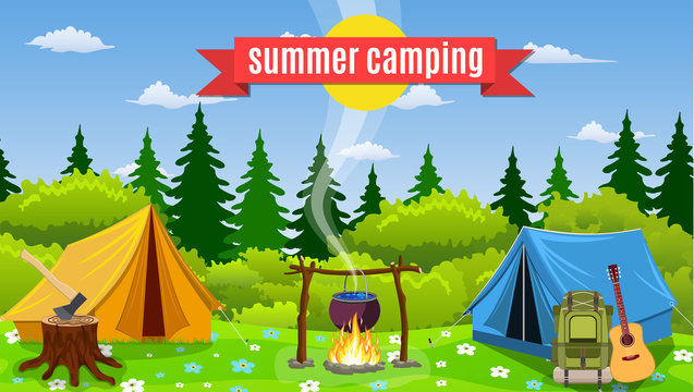 Summer Camp Cartoon Images – Browse 40,982 Stock Photos, Vectors, and Video  | Adobe Stock