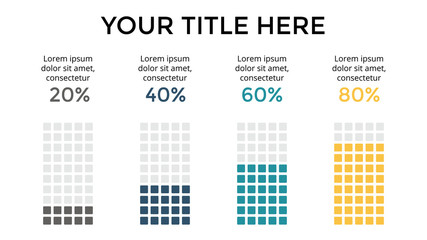 Vector infographic, diagram chart, graph presentation. Business template with options, parts, steps, processes. 16x9 slide. Flat trendy minimal design.