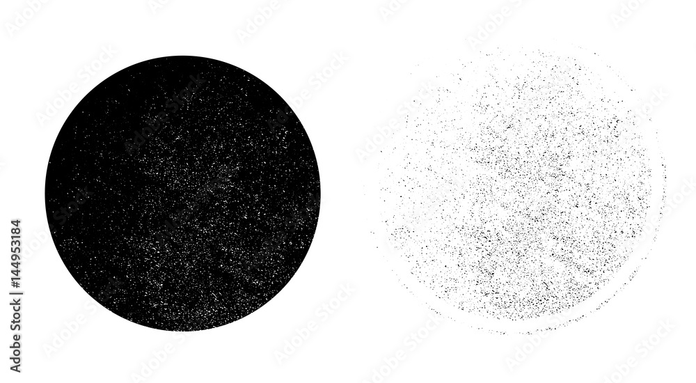 Poster grunge monochrome circle background. abstract circle texture on white background, dirt overlay or sc
