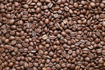 Coffee beans, black coffee, texture, background, flavor