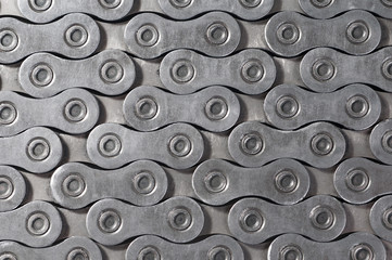  background texture of Bicycle roller chain.