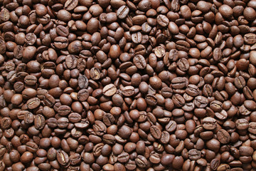 Coffee beans, black coffee, texture, background, flavor
