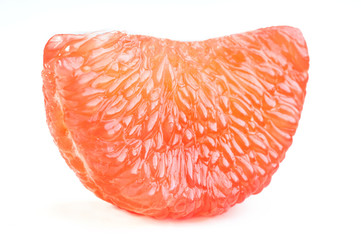 Citrus paradisi or grapefruit peeled isolated on white background