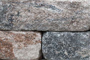 Mehrfarbige Sandstein Mauer