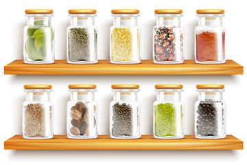 Herbs Spices Set Composition