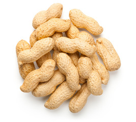 Peanuts Isolated on White Background