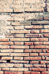 Old red brick wall textures and backgrounds