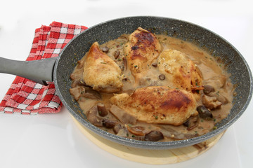 filets de poulet sauce champignons