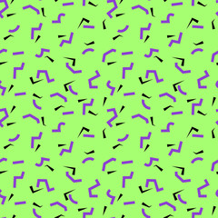 Trendy seamless pattern in 80s style for your decoration
