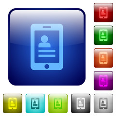 Mobile contacts color square buttons