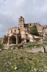 Ruins of Craco, Basilicata region, Italy 