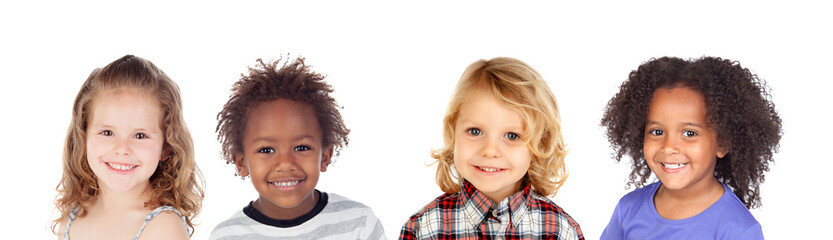 Four children looking at camera