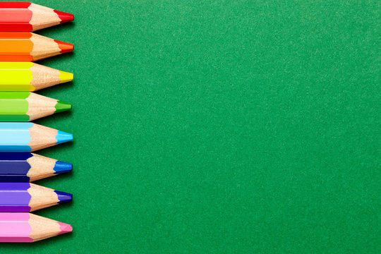 colorful pencil on background