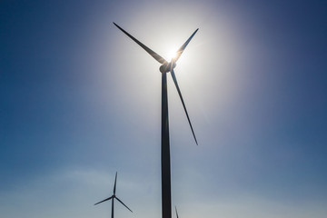 Fototapeta premium Wind Turbine for alternative energy . Eco power concept