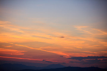 Beautiful sky background at sunset