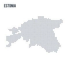 Fototapeta na wymiar Vector pixel map of Estonia isolated on white background