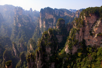Mountain landscape of Zhangjiajie, a national park in China