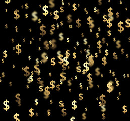 Black background with dollar signs.