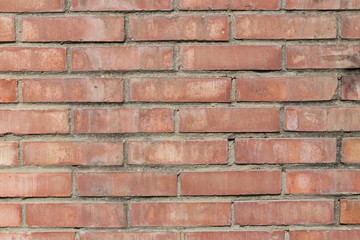 Red brick wall.