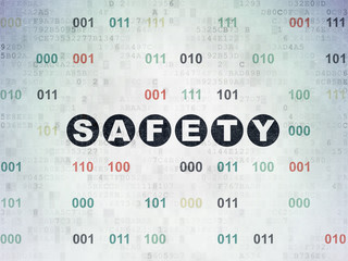 Safety concept: Safety on Digital Data Paper background