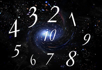 Fototapeta na wymiar numerology, magic of numbers
