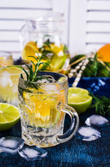 Cold lemonade with citrus
