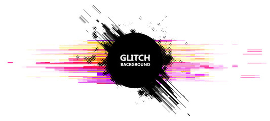 Geometric glitch abstract vector background. Modern chaos illustration.