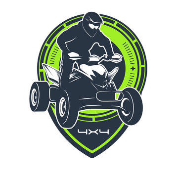 Set of ATV vehicle logo and emblems