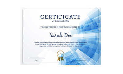 Certificate of achievement or diploma template
