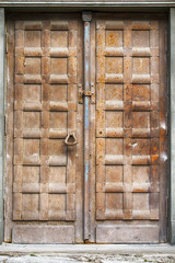 metal door of church