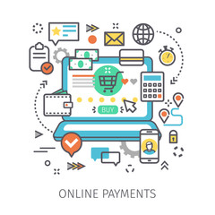 Concept of online payments.