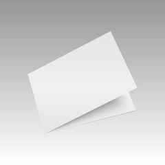 Blank empty magazine or book or booklet, brochure, catalog, leaflet, template on a gray background. vector
