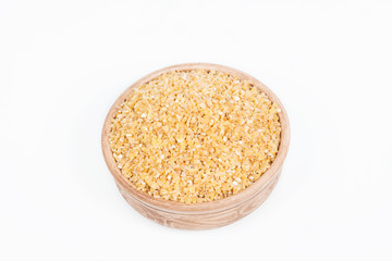 Grain from wheat in a dish